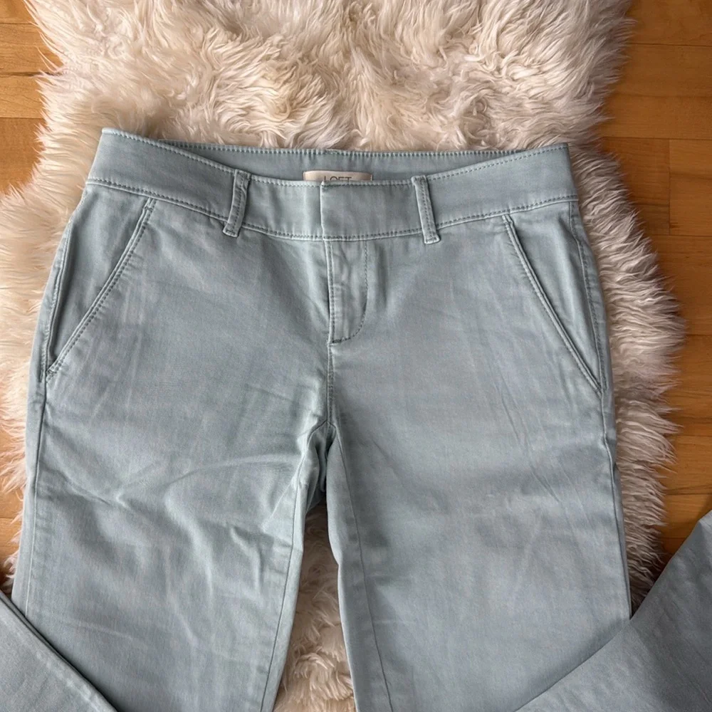 Light Green/Blue Loft Pants, size 0 - Picture 2 of 9